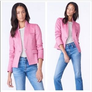 Veronica Beard Farley Pink Linen Dickey Jacket Blazer Size 0
